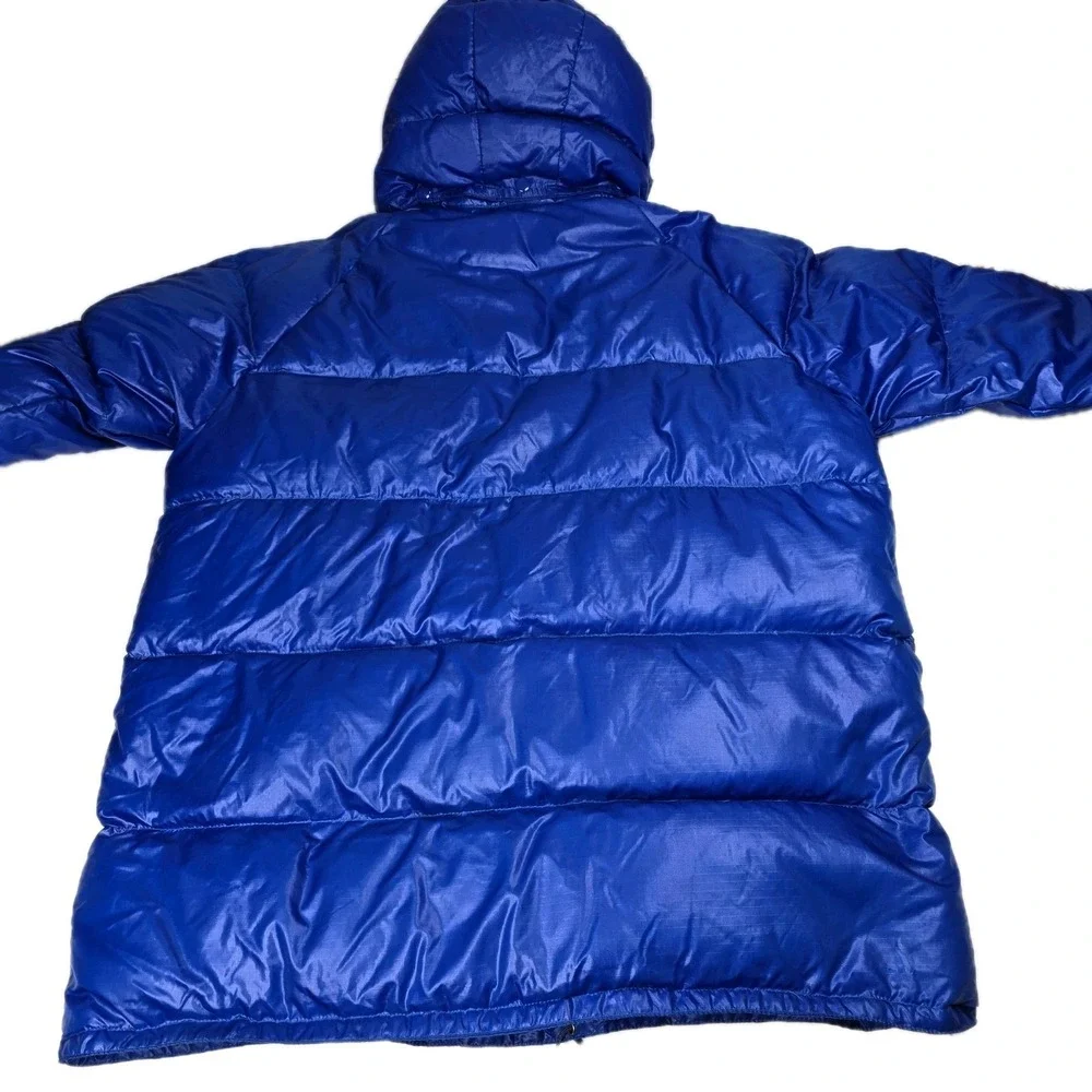 Vintage 80s Contender Goose Down Puffer Jacket‎ Mens XL Blue Hooded Winter Coat - Picture 6 of 6